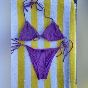Triangl purple sparkle bikini